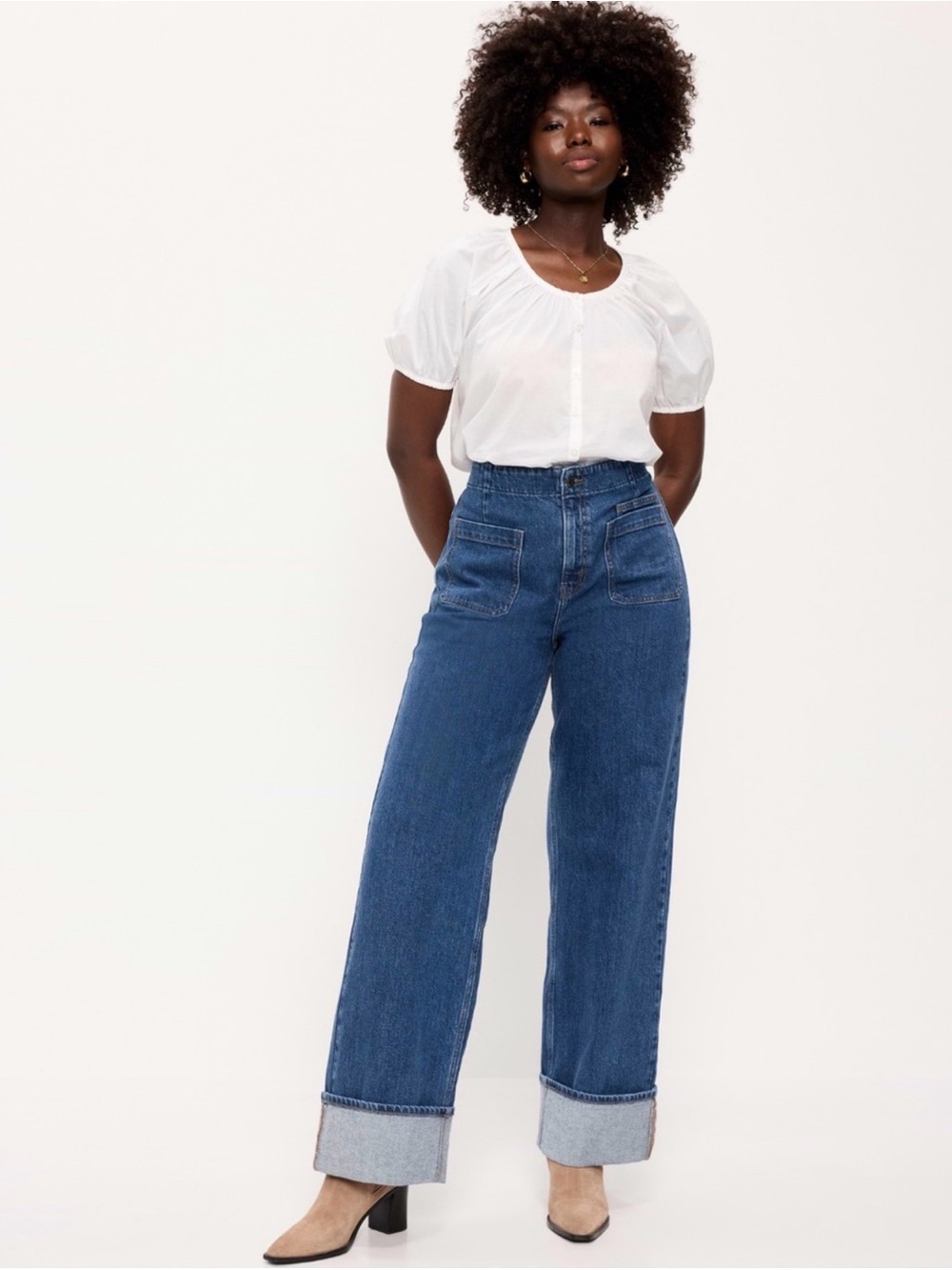 Old Navy High-Rise Wide Leg Jeans - Blue